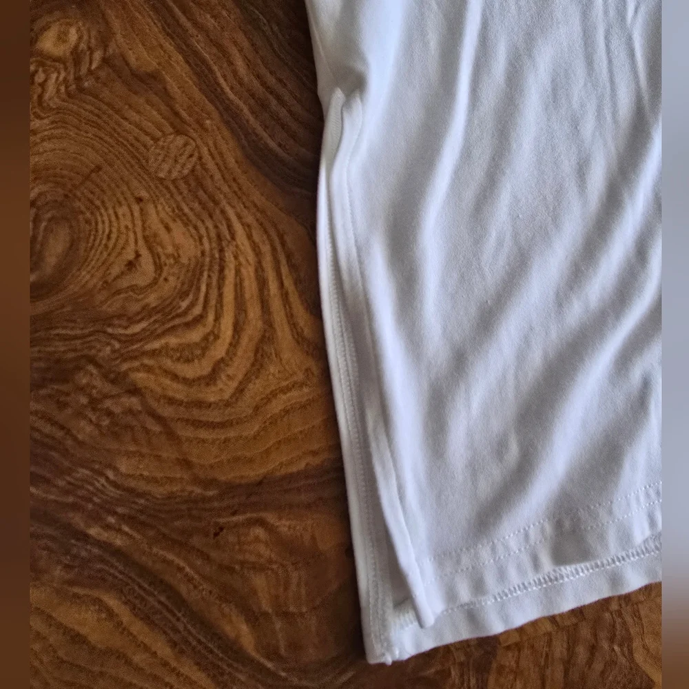 SPANX Womens Crew Neck Tee, White, size large. - Picture 4 of 6